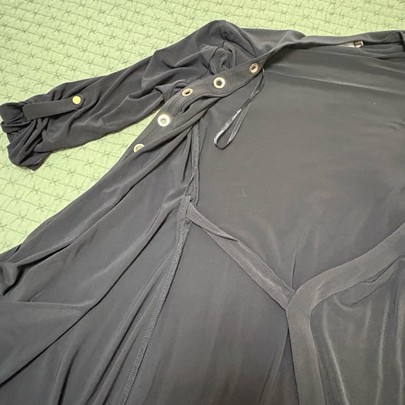 Calvin Klein Black Eyelet Wrap Maxi Dress - Picture 3 of 3